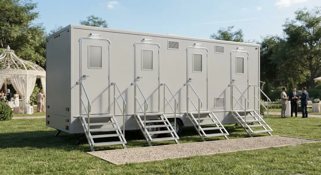 4 Stall Restroom Trailer in Cypress, TX
